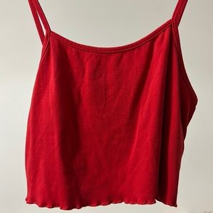 Red crop top